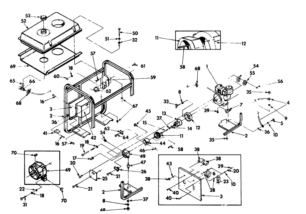 Generator 3w741a Diagram and Parts List for 9580-0-3W741A  Briggs and Stratton Generator